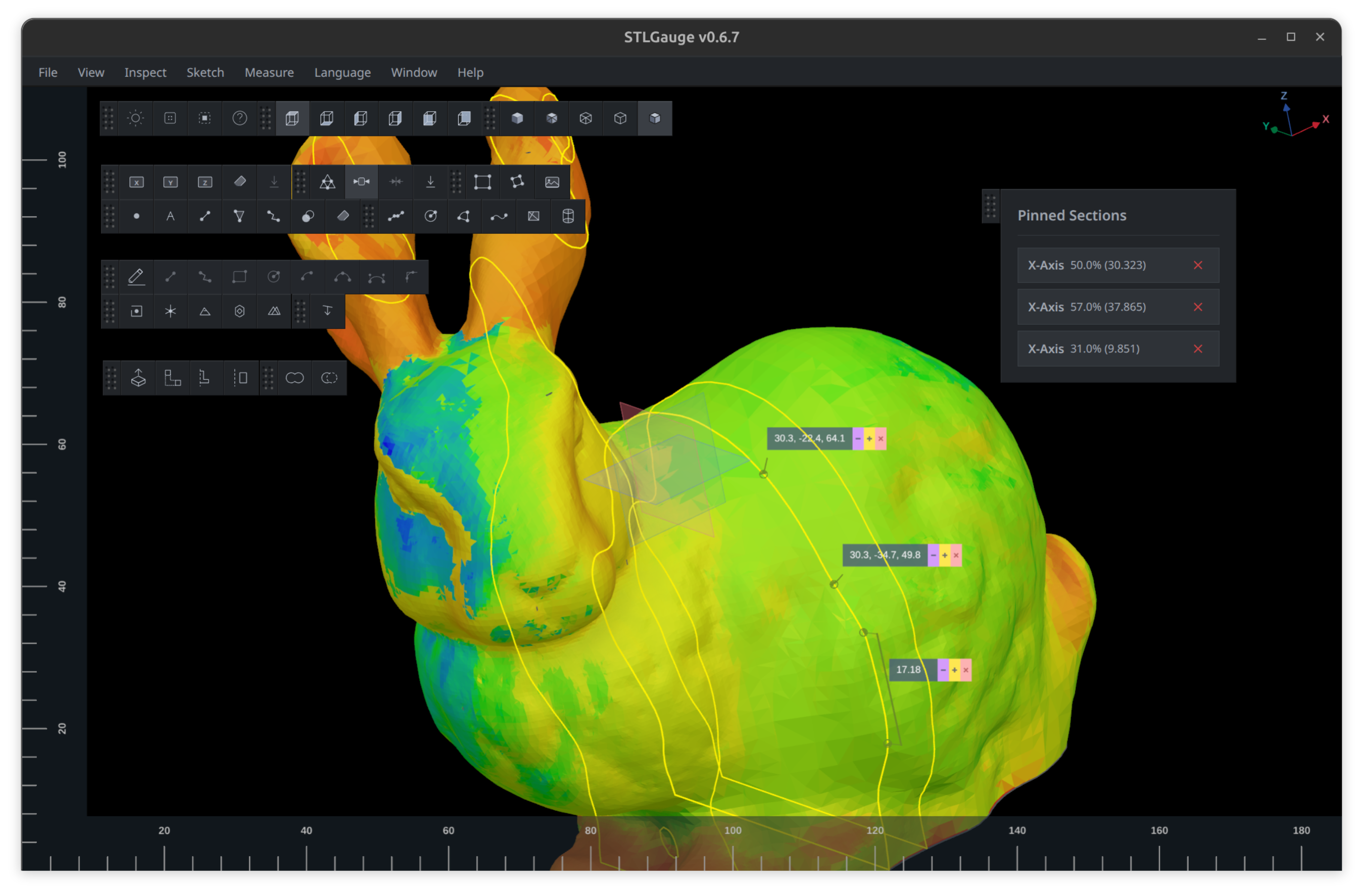 3D thickness analysis